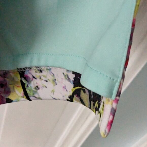 TAHARI ASL Women's sz 8P Sleeveless Pink Black Purple Floral Sheath Career Dress - Picture 11 of 13